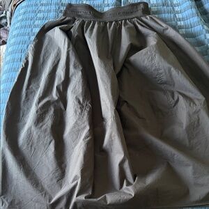 Cos Black smocked paneled cotton Midi Skirt